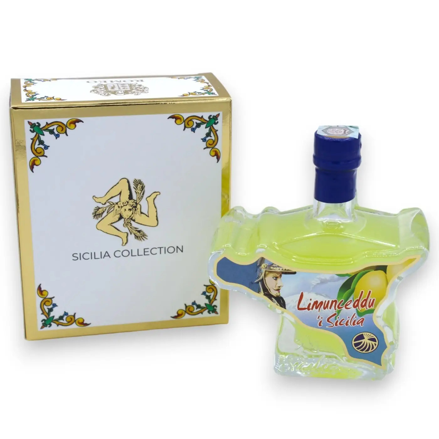 Bottiglia di Liquore a forma di Sicilia in vetro - Sicilia Collection - con 6 Opzioni Gusto - immagine 2